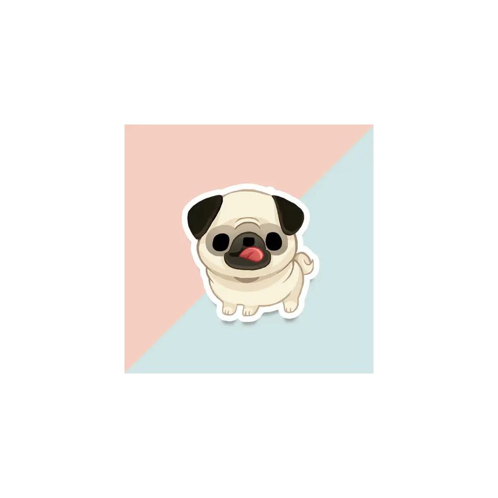 Stickers, Art & School, Thousand Skies, Vinyl, Transparent, Pug, 760466